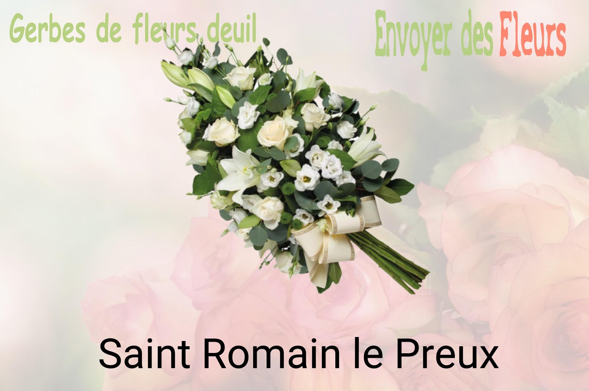 Gerbe de fleurs de deuil livrée à Saint-Romain-le-Preux
